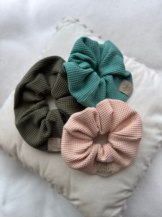 Scrunchie Haargummi "Waffel" verschiedene Farben