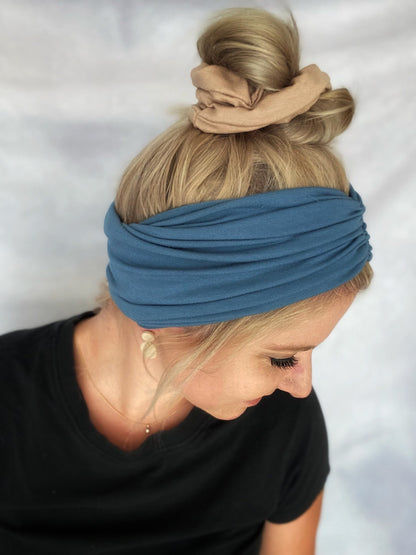 Haarband Raffina in jeansblau