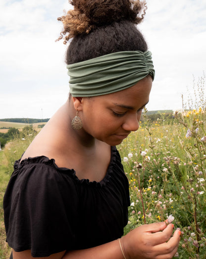 Haarband Raffina in moosgrün